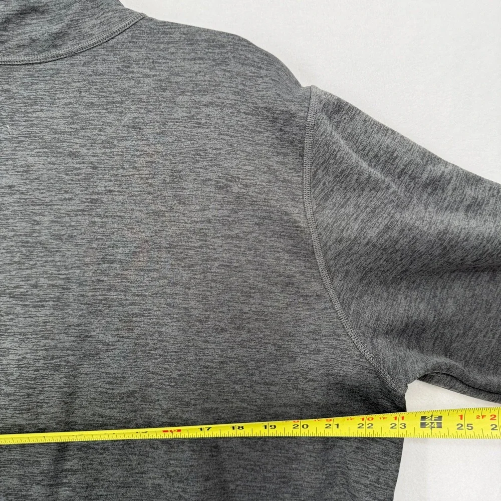 The North Face Mens Charcoal Gray‎ 1/4 Zip Fleece Pullover  XL Stock Yards
